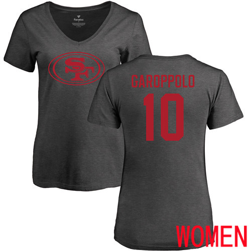 San Francisco 49ers Ash Women Jimmy Garoppolo One Color #10 NFL T Shirt